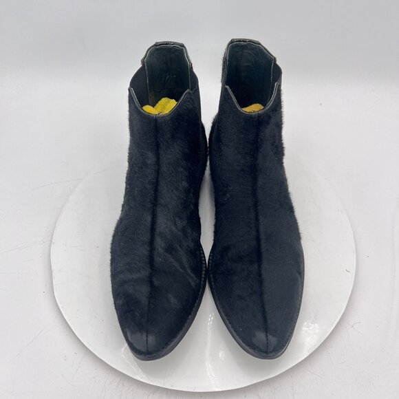 Adiev Paris Women Size 8 Black Suede Pull On Side Elastic Ankle Chelsea Boot - Picture 3 of 16